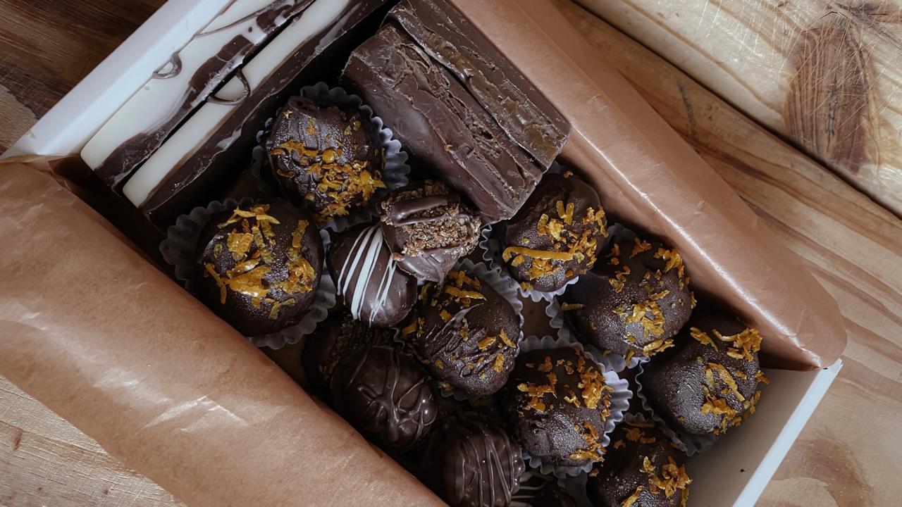 Caja de bombones y chocolates